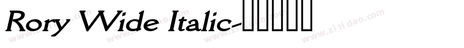 Rory Wide Italic字体转换
